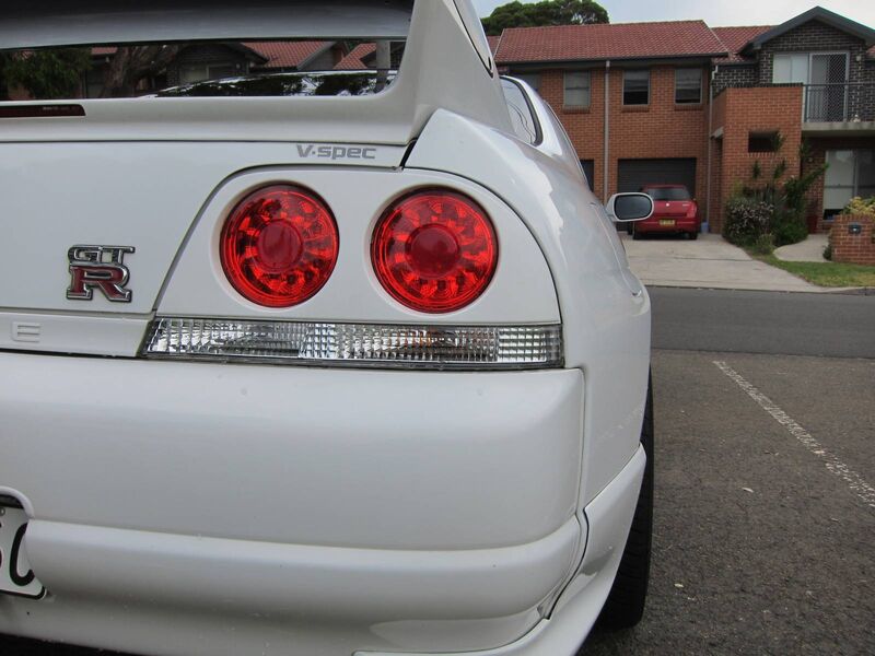 Clear Red LED Tail Lights Fit For Nissan Skyline R33 GTR GTST RB26 1995-1998