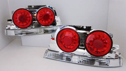 Clear Red LED Tail Lights Fit For Nissan Skyline R33 GTR GTST Coupe 1995-1998