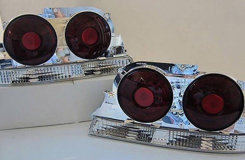 Smoke Red LED Tail Lights Fit For Nissan Skyline R33 GTR GTST Coupe 1995-1998
