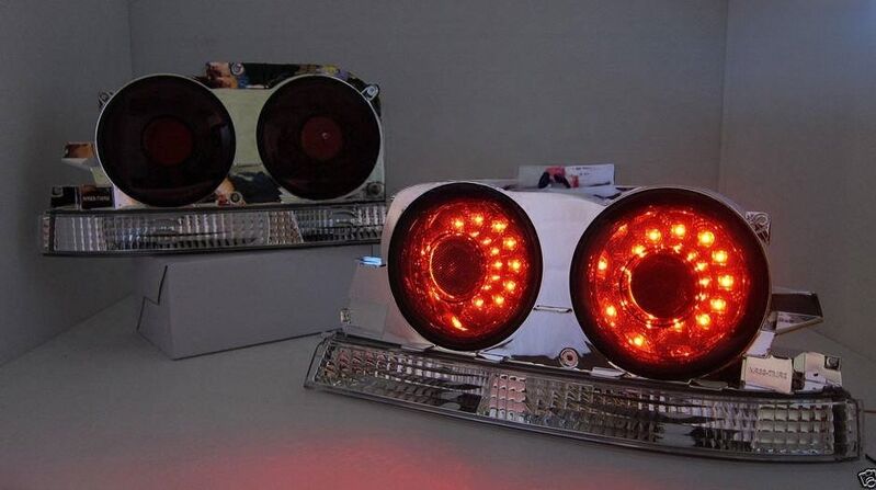 Smoke Red LED Tail Lights Fit For Nissan Skyline R33 GTR GTST Coupe 1995-1998