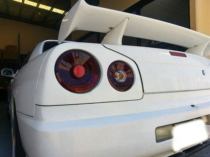Smoke Red LED Tail Lights Fit For Nissan Skyline R34 GTR GTT Coupe 1999-2002