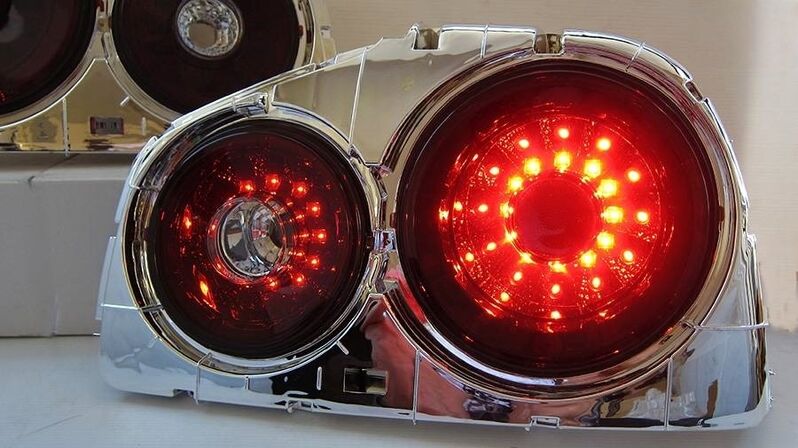 Smoke Red LED Tail Lights Fit For Nissan Skyline R34 GTR GTT Coupe 1999-2002