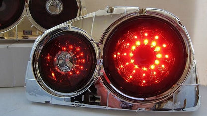 Smoke Red LED Tail Lights Fit For Nissan Skyline R34 GTR GTT Coupe 1999-2002