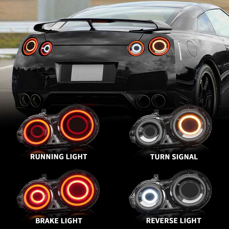 HRS Smoke 3D LED Taillights Fit For Nissan GTR R35 – The Elite Series 2007-2024