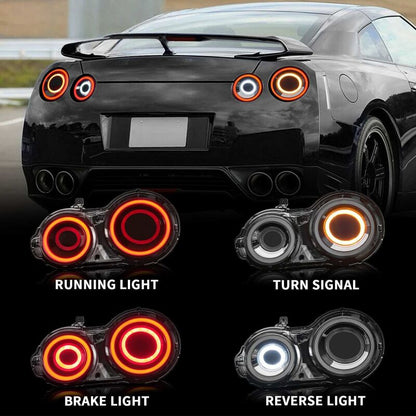 HRS Smoke 3D LED Taillights Fit For Nissan GTR R35 – The Elite Series 2007-2024