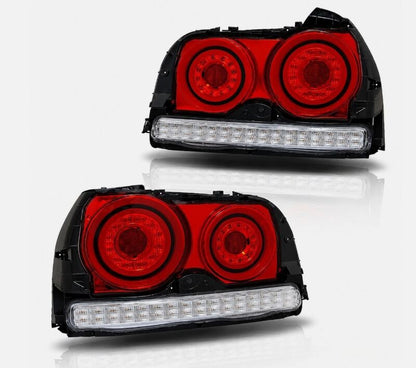 78 Works Fiber Ring LED Taillights Fit For Nissan Skyline R34 4D Sedan HR34 ER34 ENR34 1998-2002