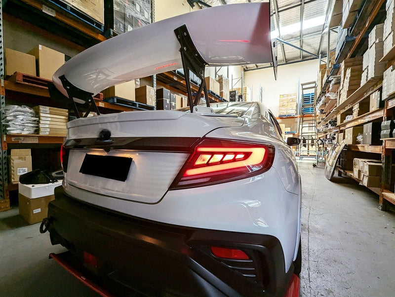 V2 Black Red LED Dynamic Tail Lights Fit For Subaru WRX VB 2022-2024