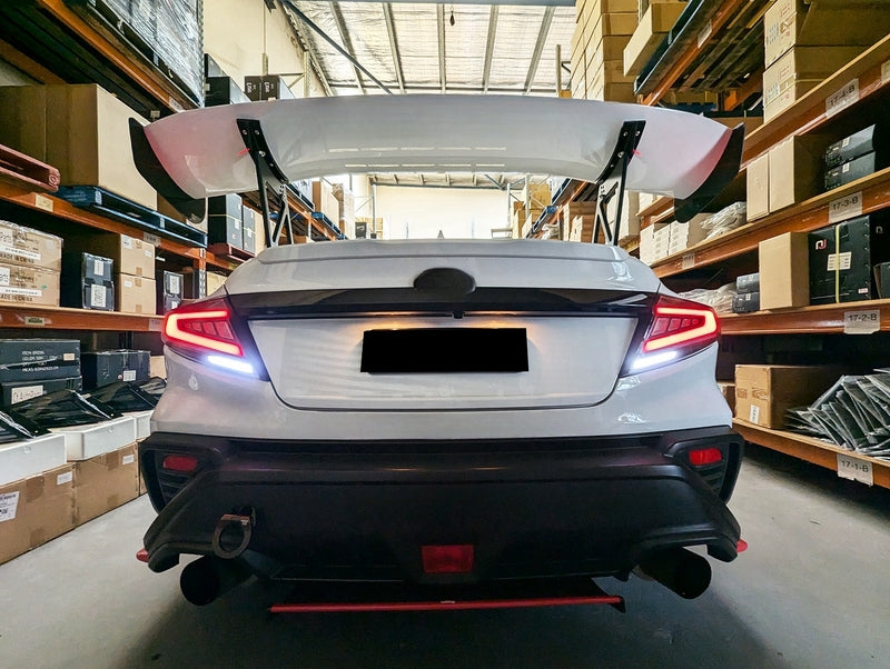 V2 Black Red LED Dynamic Tail Lights Fit For Subaru WRX VB 2022-2024