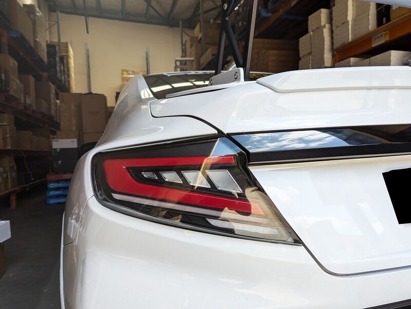 V2 Black Red LED Dynamic Tail Lights Fit For Subaru WRX VB 2022-2024