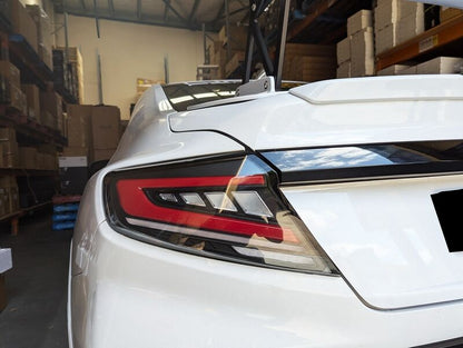 V2 Black Red LED Dynamic Tail Lights Fit For Subaru WRX VB 2022-2024