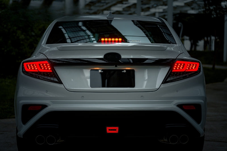 Black Red Full LED Dynamic Tail Lights Fit For Subaru WRX VB 2022-2024