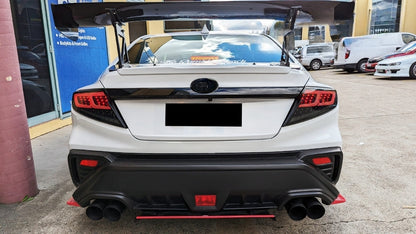 Smoke Black Full LED Dynamic Tail Lights Fit For Subaru WRX VB 2022-2024