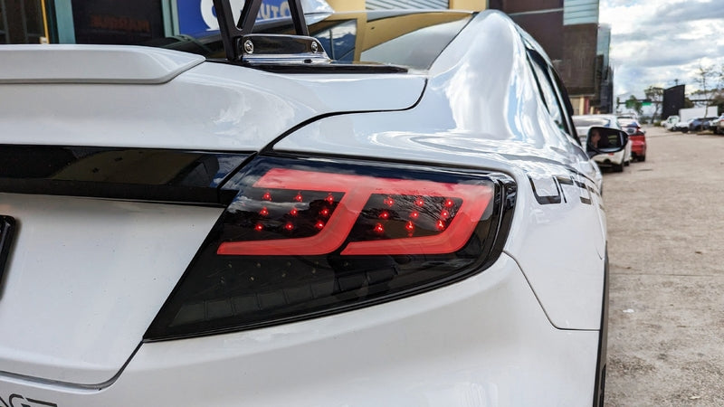 Smoke Black Full LED Dynamic Tail Lights Fit For Subaru WRX VB 2022-2024