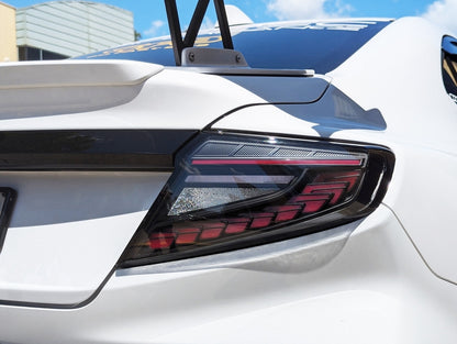 V3 Black Red Dragon Scale LED Dynamic Tail Lights Fit For Subaru WRX VB 2022-2024