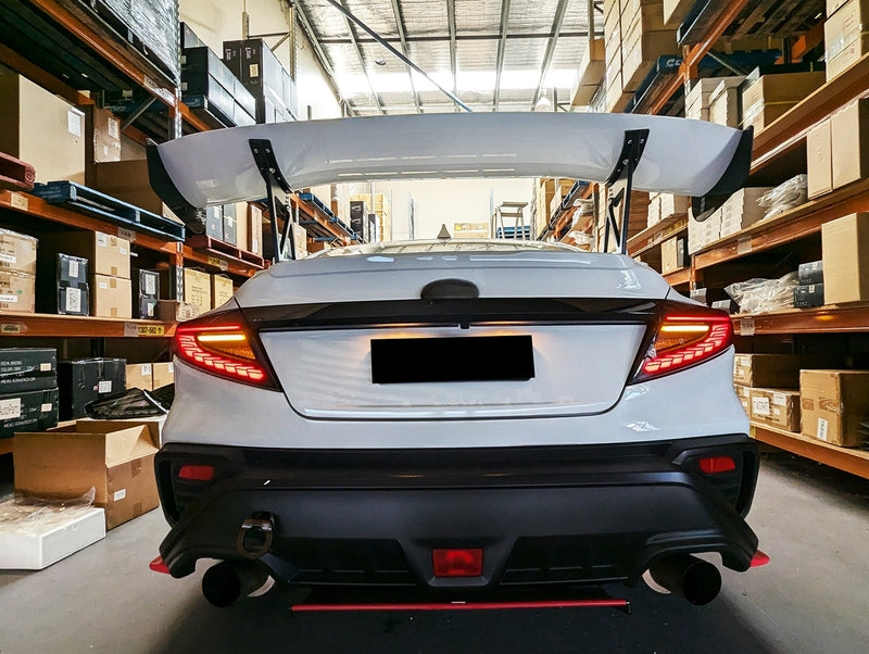 V3 Black Red Dragon Scale LED Dynamic Tail Lights Fit For Subaru WRX VB 2022-2024