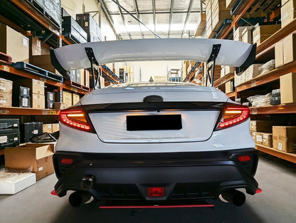 V3 Black Red Dragon Scale LED Dynamic Tail Lights Fit For Subaru WRX VB 2022-2024