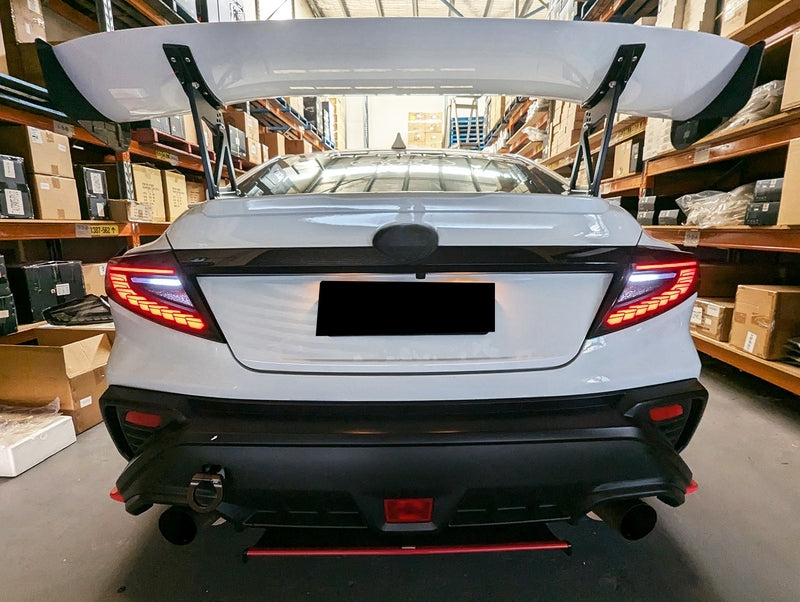 V3 Black Red Dragon Scale LED Dynamic Tail Lights Fit For Subaru WRX VB 2022-2024
