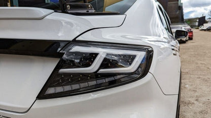 Black With White Bar Full LED Dynamic Tail Lights Fit For Subaru WRX VB 2022-2024