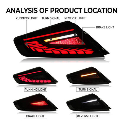 V3 Black Edition Dragon Scale LED Dynamic Tail Light Fit For Subaru WRX VB 2022-2024