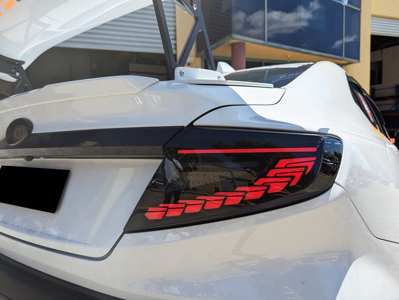 V3 Black Edition Dragon Scale LED Dynamic Tail Light Fit For Subaru WRX VB 2022-2024