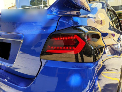 V5 Black Edition Full LED Tail Lights Dynamic Indicator Fit For Subaru WRX STI VA 2015-2021