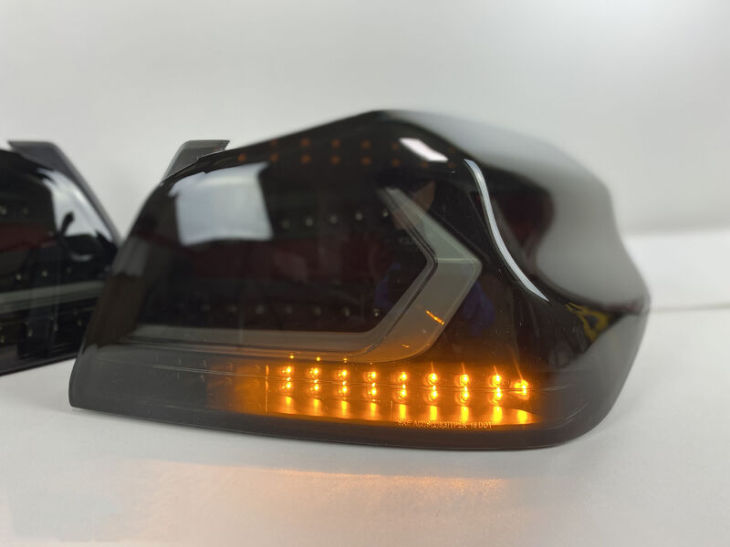 V5 Smoke Black Full LED Tail Lights Dynamic Indicator Fit For Subaru WRX STI 2015-2021