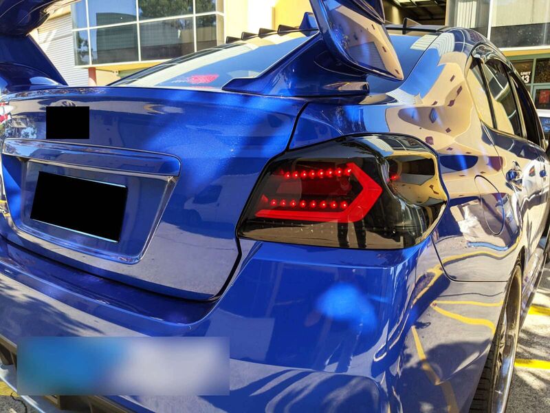 V5 Smoke Black Full LED Tail Lights Dynamic Indicator Fit For Subaru WRX STI 2015-2021