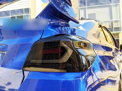 V5 Smoke Black Full LED Tail Lights Dynamic Indicator Fit For Subaru WRX STI 2015-2021