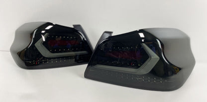 V5 Smoke Black Full LED Tail Lights Dynamic Indicator Fit For Subaru WRX STI 2015-2021