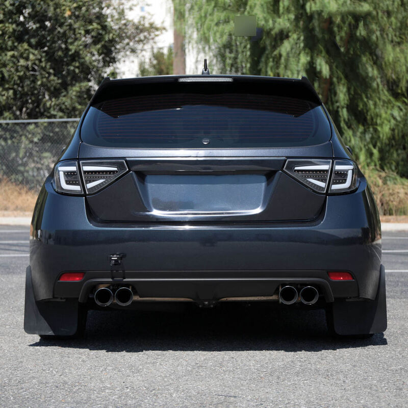 Spec D Black 3D LED Tail Light Dynamic Signal Fit For Subaru Impreza G3 WRX RS STI Hatchback