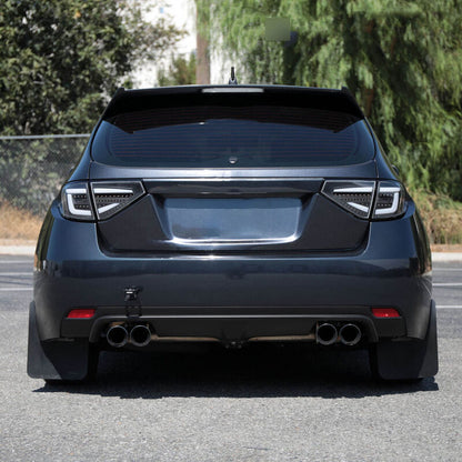 Spec D Black 3D LED Tail Light Dynamic Signal Fit For Subaru Impreza G3 WRX RS STI Hatchback