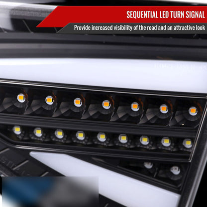 Spec D Black 3D LED Tail Light Dynamic Signal Fit For Subaru Impreza G3 WRX RS STI Hatchback