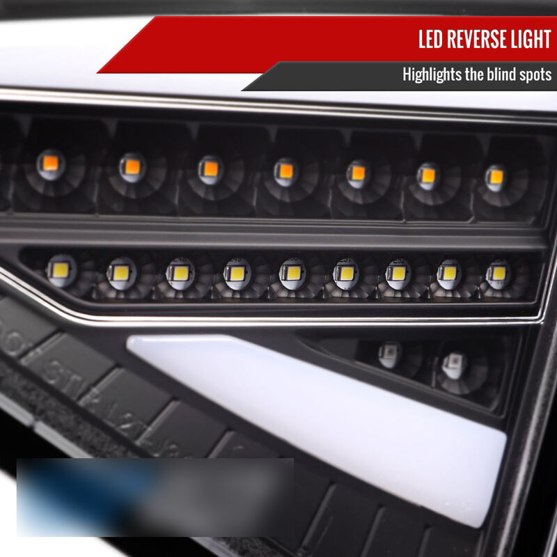 Spec D Black 3D LED Tail Light Dynamic Signal Fit For Subaru Impreza G3 WRX RS STI Hatchback