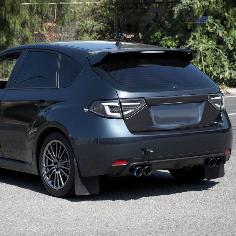 Spec D Black 3D LED Tail Light Dynamic Signal Fit For Subaru Impreza G3 WRX RS STI Hatchback