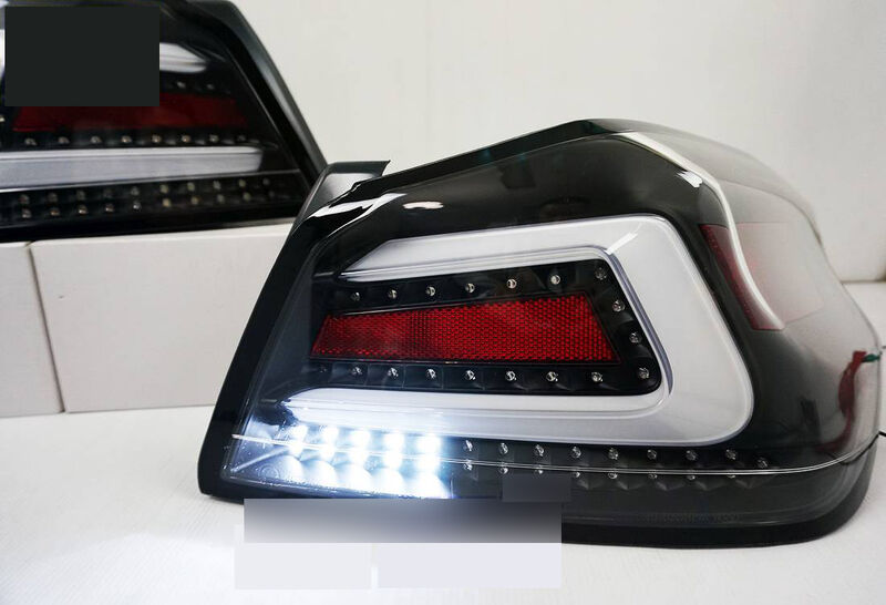 V1 Black Full LED Tail Lights Dynamic Indicator Fit For Subaru WRX STI VA 2015-2021