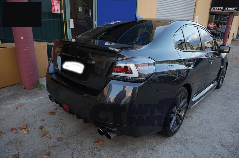 V1 Black Full LED Tail Lights Dynamic Indicator Fit For Subaru WRX STI VA 2015-2021