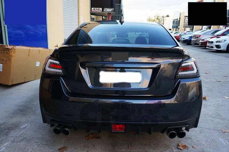 V1 Black Full LED Tail Lights Dynamic Indicator Fit For Subaru WRX STI VA 2015-2021
