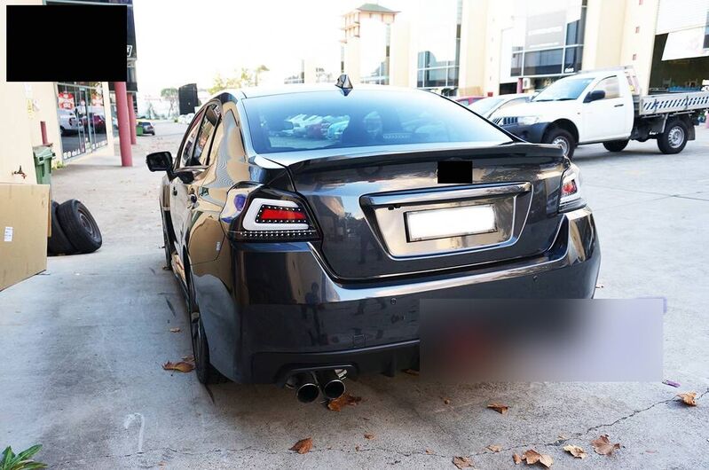 V1 Black Full LED Tail Lights Dynamic Indicator Fit For Subaru WRX STI VA 2015-2021