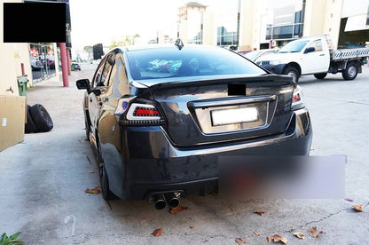 V1 Black Full LED Tail Lights Dynamic Indicator Fit For Subaru WRX STI VA 2015-2021