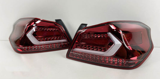 V5 Clear Red LED Dynamic Tail Lights Fit For Subaru WRX/ WRX STI VA 2015-2021