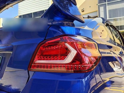 V5 Clear Red LED Dynamic Tail Lights Fit For Subaru WRX/ WRX STI VA 2015-2021