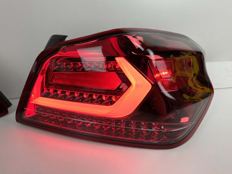 V5 Clear Red LED Dynamic Tail Lights Fit For Subaru WRX/ WRX STI VA 2015-2021