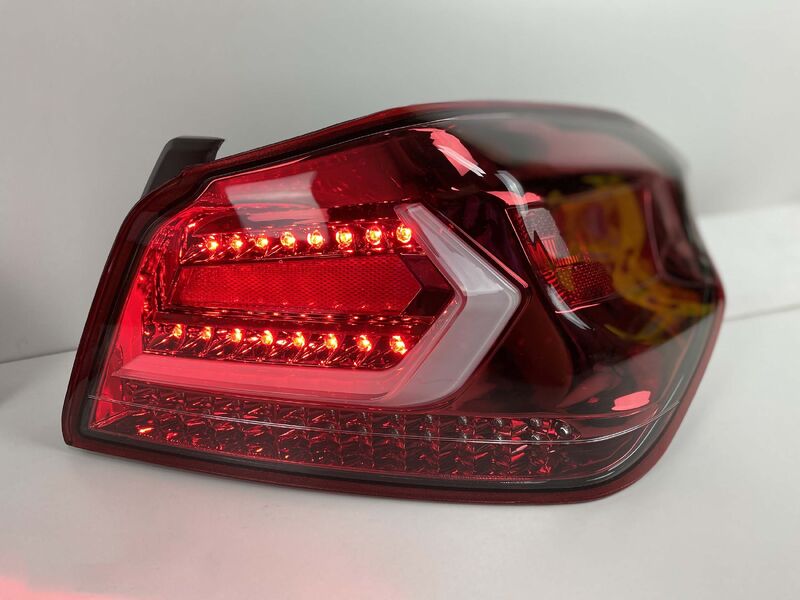 V5 Clear Red LED Dynamic Tail Lights Fit For Subaru WRX/ WRX STI VA 2015-2021