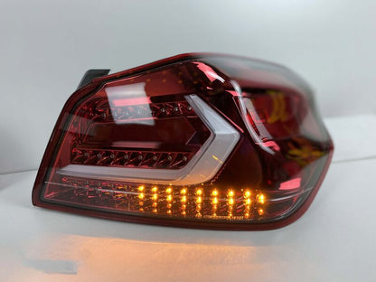 V5 Clear Red LED Dynamic Tail Lights Fit For Subaru WRX/ WRX STI VA 2015-2021