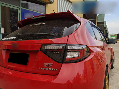 Black (Red Bar) LED Tail Lights Dynamic Signal Fit For Subaru Impreza WRX RS STI Hatchback 2008-2013