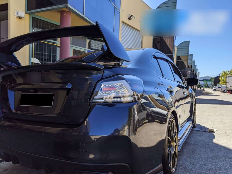 V4 Black LED Dynamic Tail Lights Fit For Subaru WRX STI VA 2015-2021