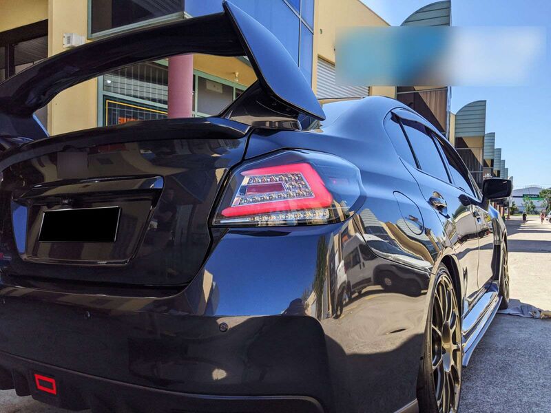 V4 Black LED Dynamic Tail Lights Fit For Subaru WRX STI VA 2015-2021