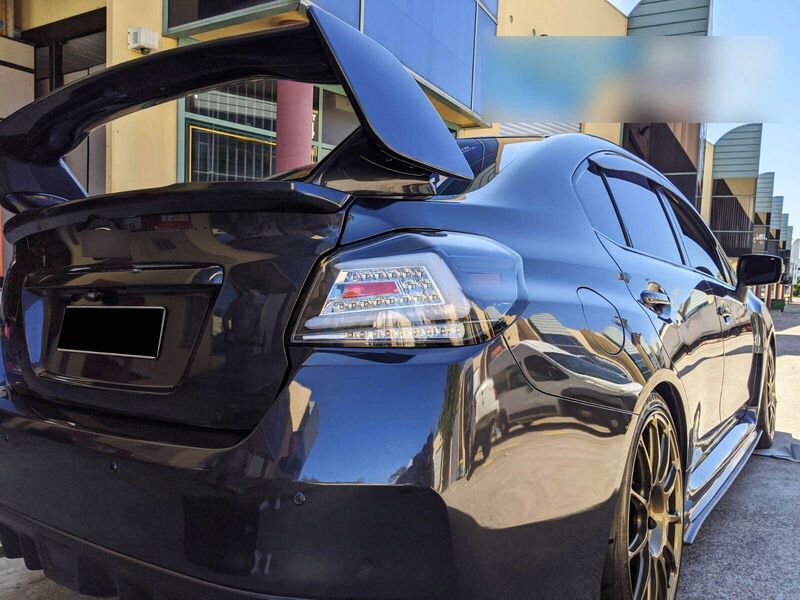 V4 Black LED Dynamic Tail Lights Fit For Subaru WRX STI VA 2015-2021