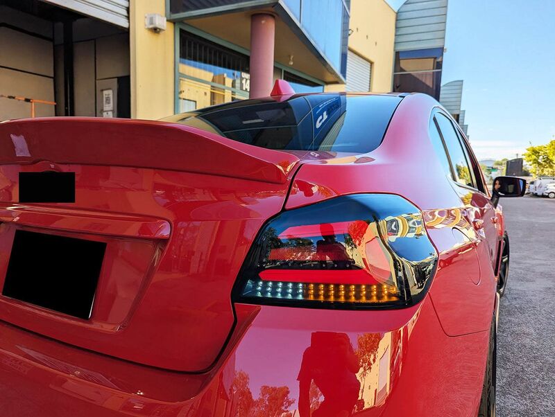 V1 Black Edition Full LED Tail Lights Dynamic Indicator Fit For Subaru WRX STI VA 2015-2021
