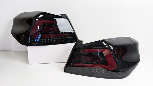 V1 Black Edition Full LED Tail Lights Dynamic Indicator Fit For Subaru WRX STI VA 2015-2021